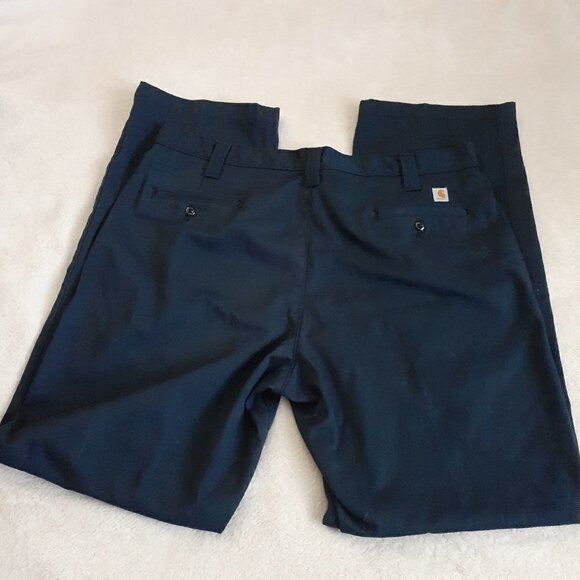 Carhartt Men's Size 40x34 Blended Twill Work Navy Blue Chino Pants - Picture 6 of 10